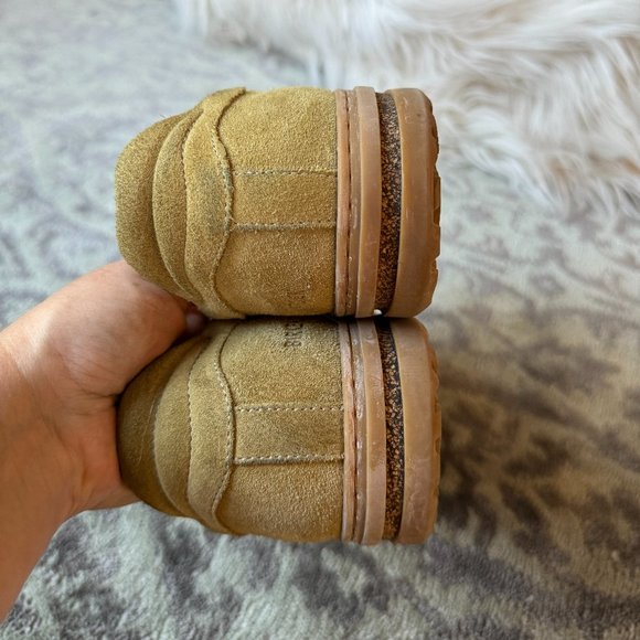 Birkenstock Bend Low Khaki Suede Leather Sneakers - Picture 5 of 12